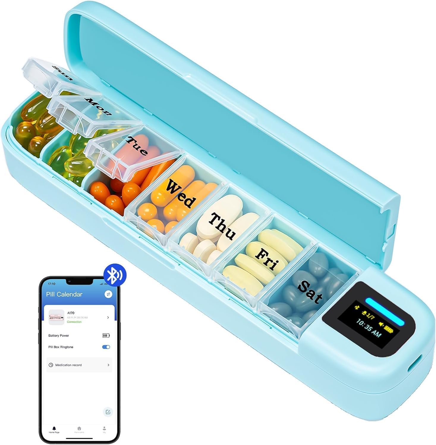 Smart Pill Organizer with Alar - Medicine Cabinet Lock 评论和价格