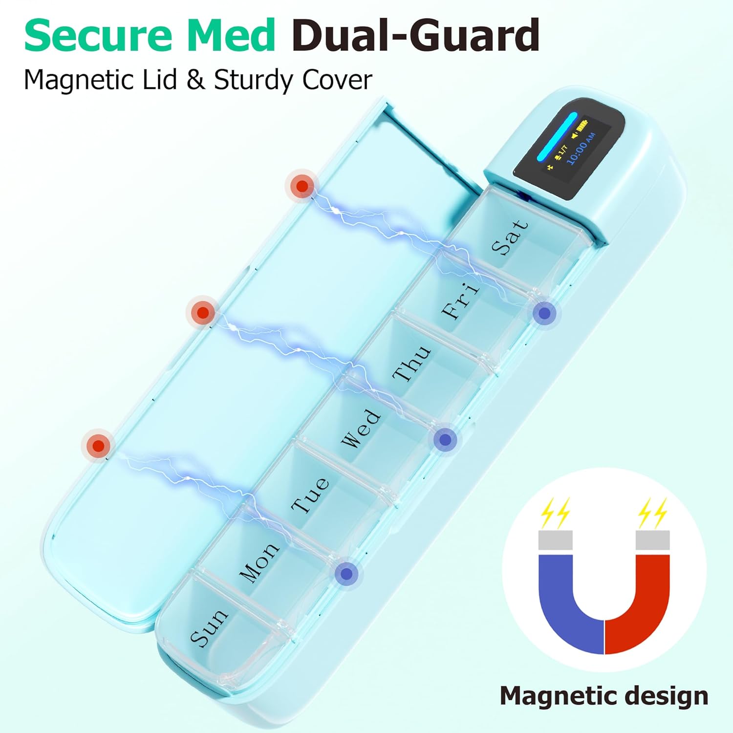 Smart Pill Organizer with Alar - Medicine Cabinet Lock 评论和价格