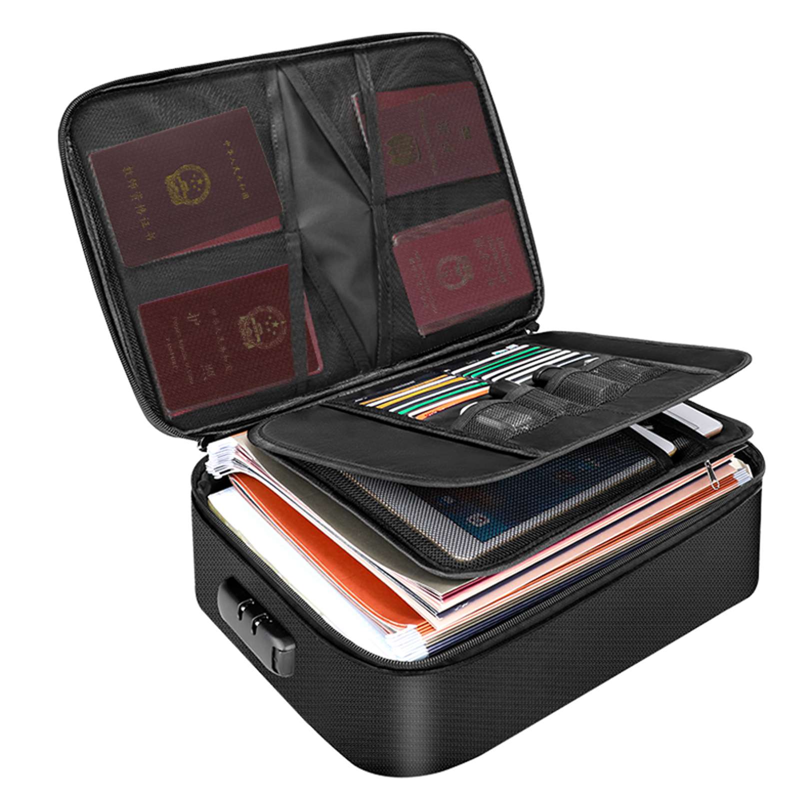 Fireproof Document Bag with Zi - Fire Safe Document 评论和价格
