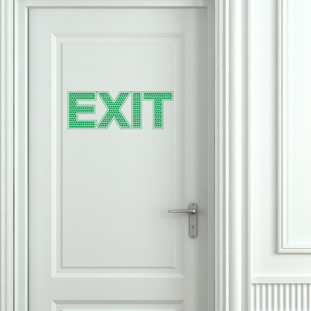 Glow in Dark Exit Wall Sticker - Emergency Exit Sign 评论和价格