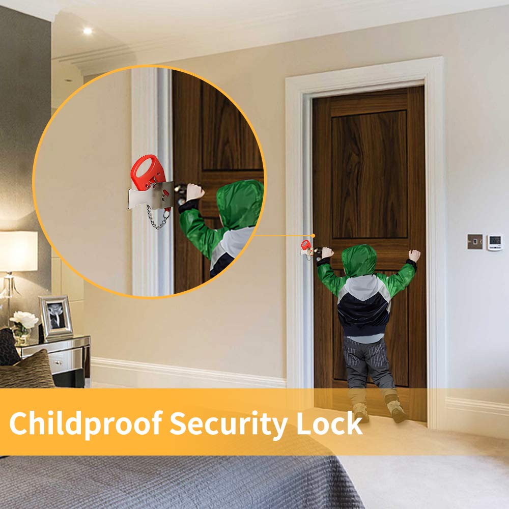 KAK Portable Door Lock Keyless - Security Chain Door 评论和价格