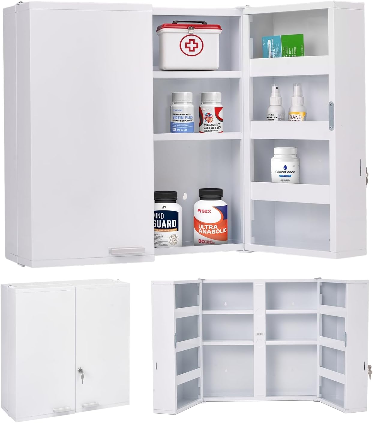 Large Locking Medicine Cabinet - Medicine Cabinet Lock 评论和价格