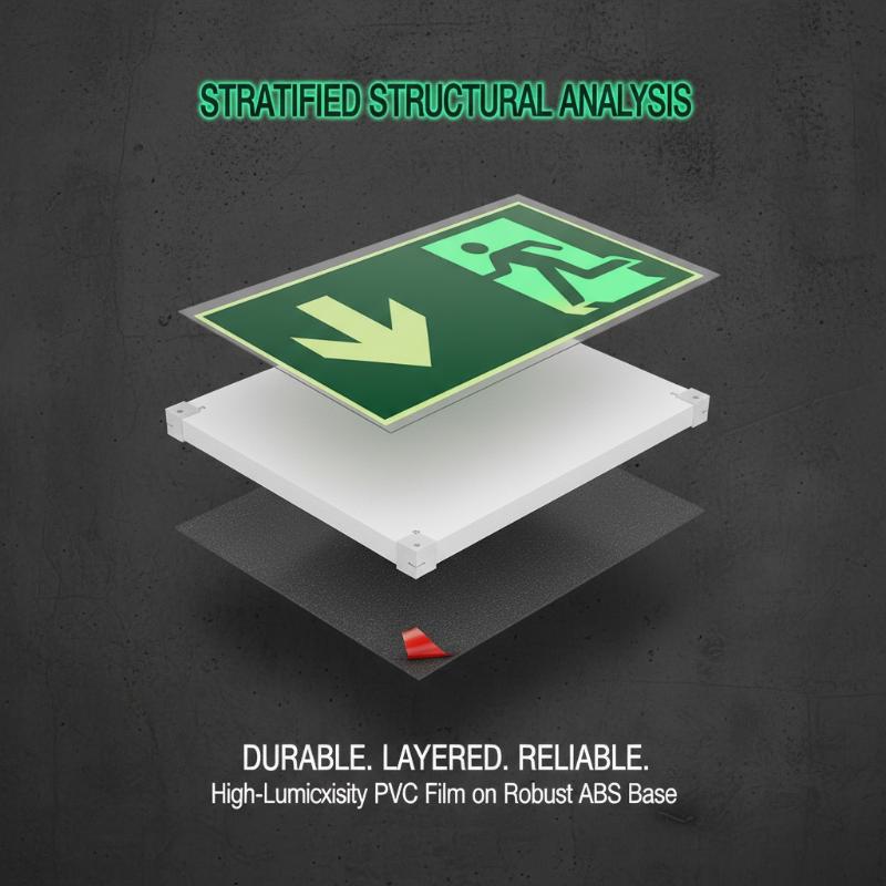 1 Sheet Glow-In-The-Dark Safet - Emergency Exit Sign 评论和价格