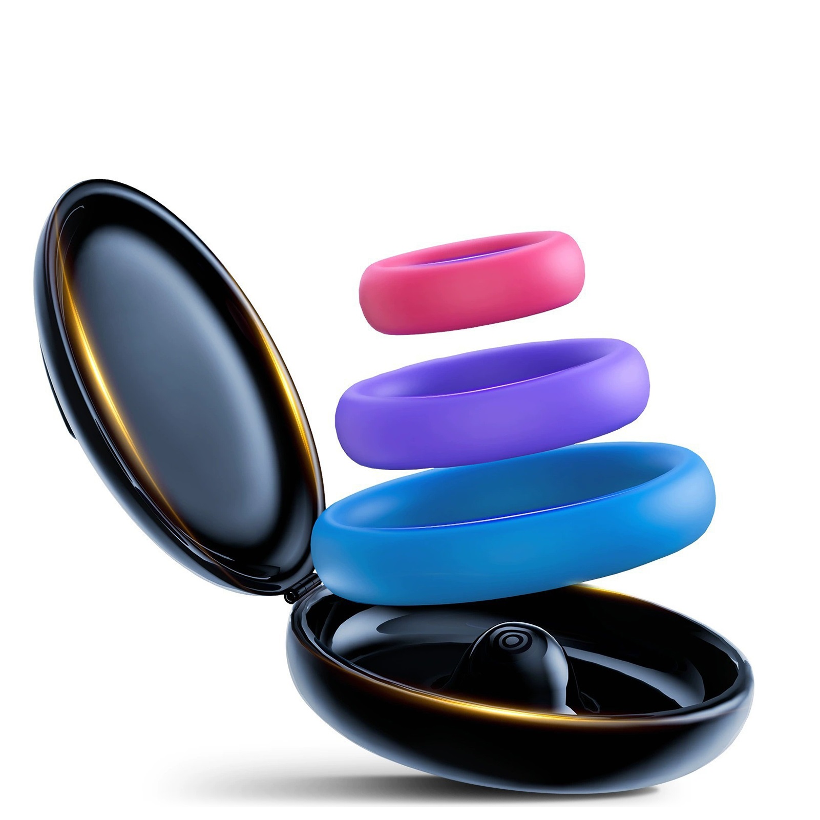 3pcs Silicone Cock Ring With P - Medicine Cabinet Lock 评论和价格